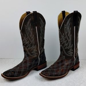 Horse Power/Anderson Bean Patchwork SABOTAGE Cowboy Boots HP1082 Mens' Size 11D